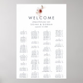 Poster Mariage simple Floral alphabétique (Devant)