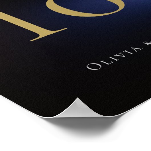 Poster Mariage simple Moody Black Darple Purple Eucalyptu (Coin)