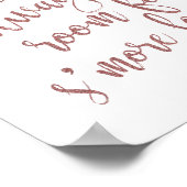 Poster Mariage S'more Favor 8x10 Parties scintillant Rose (Coin)