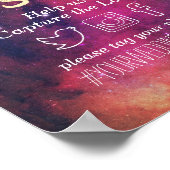 Poster Mariage Snap Hashtag Galaxy Nebula Constellations (Coin)