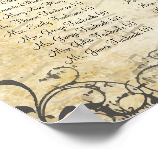 Poster Mariage sous l'arbre à feuilles en forme de cœur v (Coin)