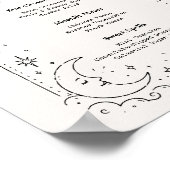 Poster Mariage sous les étoiles célestes de lune (Coin)
