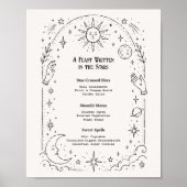 Poster Mariage sous les étoiles célestes de lune (Devant)
