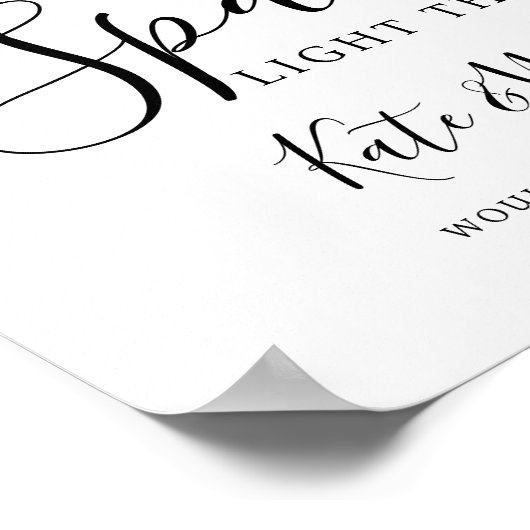 Poster mariage sparkler envoyer mariage (Coin)