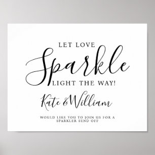 Poster mariage sparkler envoyer mariage