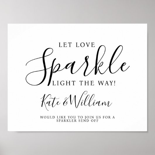 Poster mariage sparkler envoyer mariage (Devant)