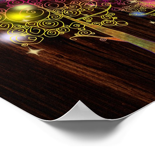 Poster Mariage Spiral rustique Country (Coin)