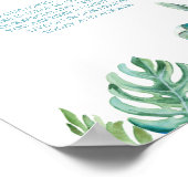 Poster Mariage sur la Plage Tropicale En Mémoire De (Coin)