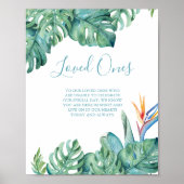 Poster Mariage sur la Plage Tropicale Panneau des Proches (Devant)