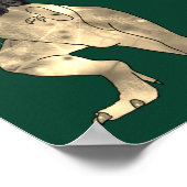 Poster Mariage Thème Dinosaure Bienvenue Vert Foncé (Coin)