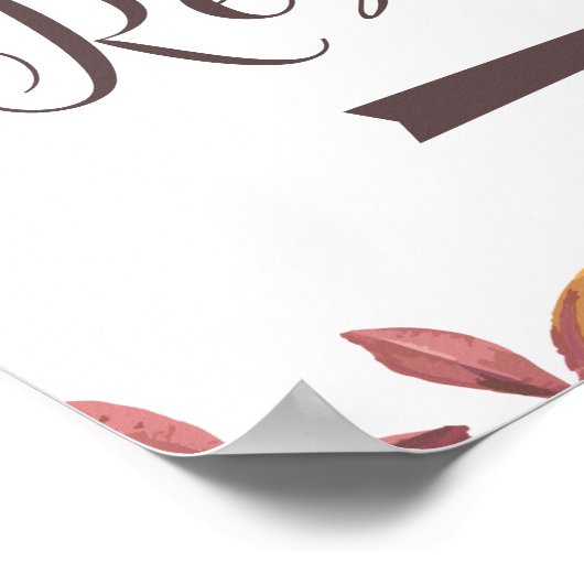 Poster Mariage toilettes Flèche droite Signe Rustique Aut (Coin)