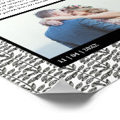 Poster Mariage traditionnel Feuille rustique Photo Mariag (Coin)