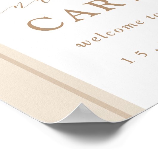 Poster Mariage Tropical Bohème Champêtre Floral de Bienve (Coin)