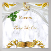 Poster Mariage Tropical Romantique Faveurs (Devant)