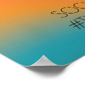 Poster Mariage Tropical sur la Plage au Lever du Soleil O (Coin)