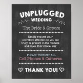 Poster Mariage unique ! Pas de téléphones cellulai (Devant)