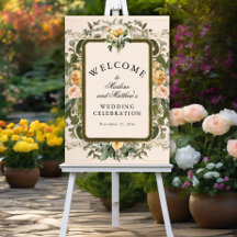 Mariage victorien élégant Floral Jaune