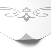 Poster Mariage vintage Argent (Coin)