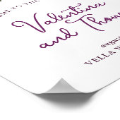 Poster Mariage violet de charme (Coin)