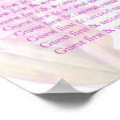 Poster Mariage violet orchidée Planificateur de table 1-9 (Coin)