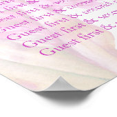 Poster Mariage violet orchidée Planificateur de table 1-9 (Coin)