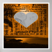 Poster Mariage Vows Word Art Design (Devant)