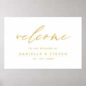 Poster Mariage Welcome Classic Calligraphie Script Sign (Devant)