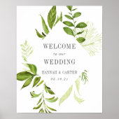 Poster Mariage Wild Meadow Bienvenue (Devant)