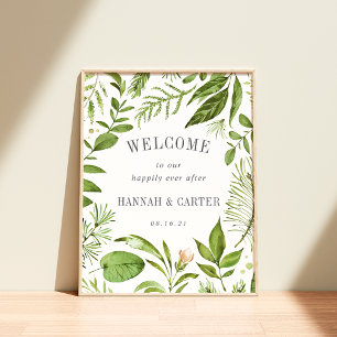 Poster Mariage Wild Meadow Bienvenue