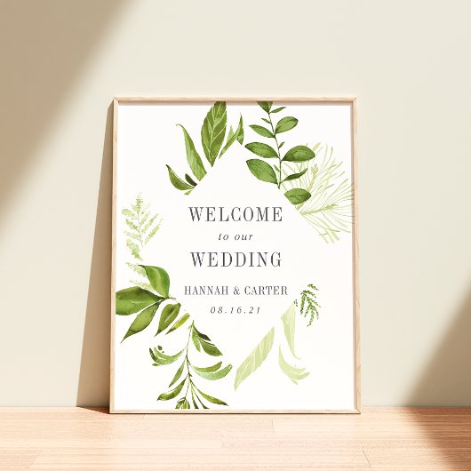 Poster Mariage Wild Meadow Bienvenue