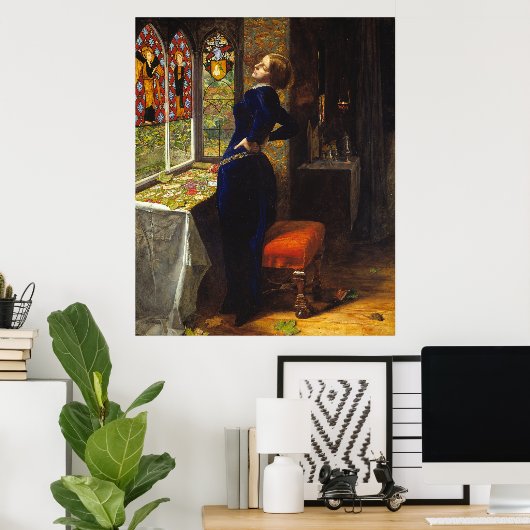 Poster Mariana - John Everett Millais (Bureau à domicile)