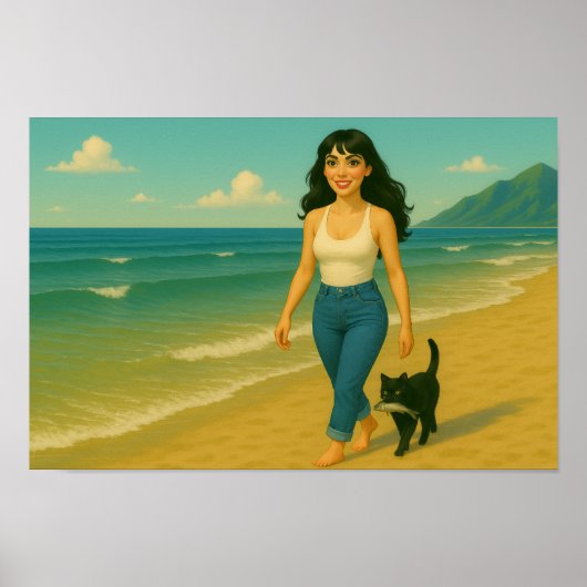 Poster Marianne Beach With Lilly (Devant)