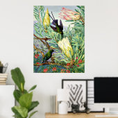 Poster Marianne North - Fleurs de miel et suceurs de miel (Bureau à domicile)