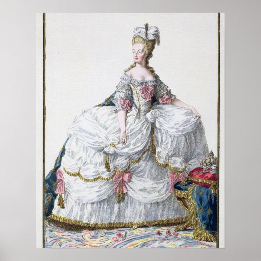 Poster Marie Antoinette (1752-93) from 'Receuil de l'Esta (Devant)