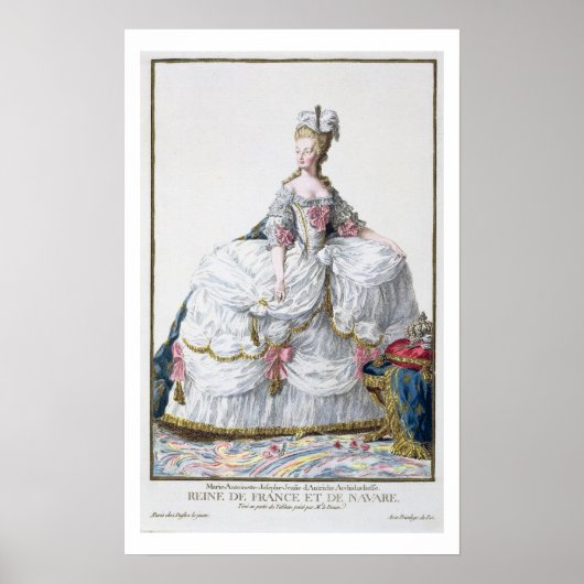 Poster Marie Antoinette (1752-93) from 'Receuil de l'Esta (Devant)