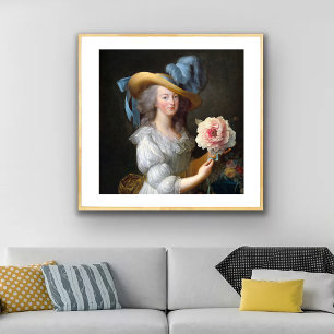 Poster Marie Antoinette avec Fleur d'anémone rose