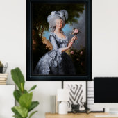 Poster Marie Antoinette Avec Un Rose (Bureau à domicile)