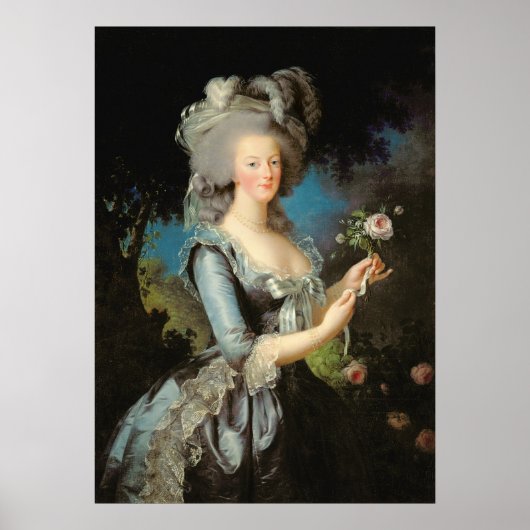 Poster Marie Antoinette avec un Rose, 1783 (Devant)