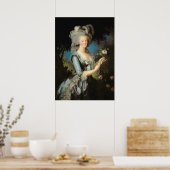 Poster Marie Antoinette avec un Rose, 1783 (Cuisine)