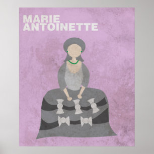 Poster Marie Antoinette : Chiffres Historiques Minimalist