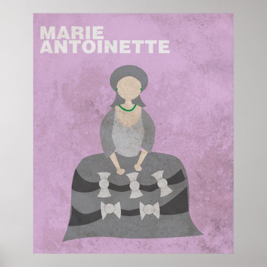 Poster Marie Antoinette : Chiffres Historiques Minimalist (Devant)