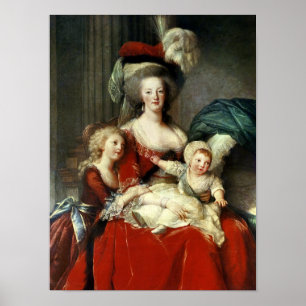 Poster Marie-Antoinette et ses quatre enfants, 1787