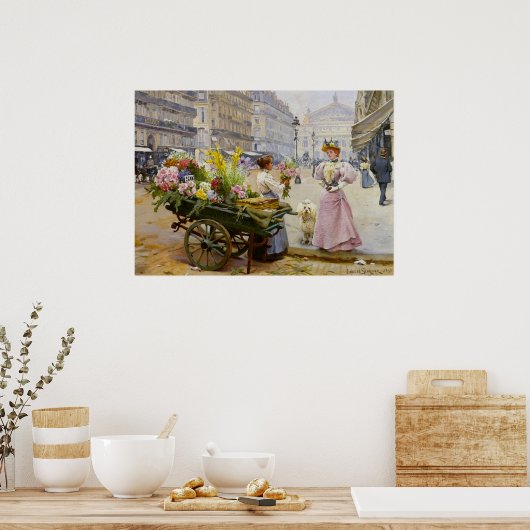 Poster Marie au marchand de fleurs (Cuisine)