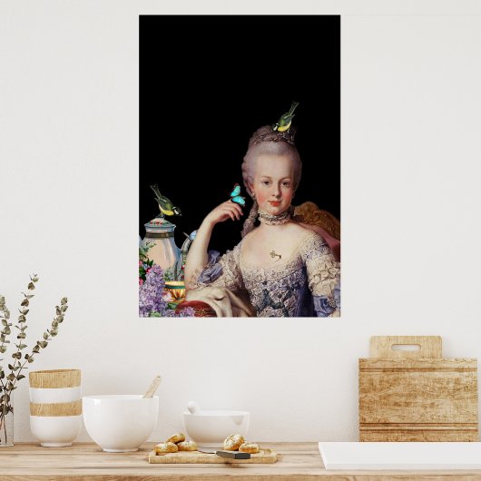 Poster Marie avec clé et serrure (Cuisine)