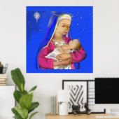 Poster Marie avec Jésus (Bureau à domicile)