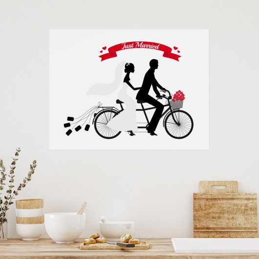 Poster marié avec mariée et mariée (Cuisine)