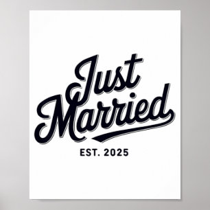 Poster Marié Est 2025 Femme Mariage M. Et Mme Brid