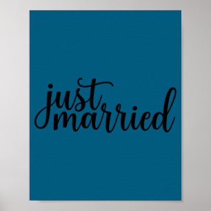 Poster Marié est 2026 lune de miel jeune marié mariage