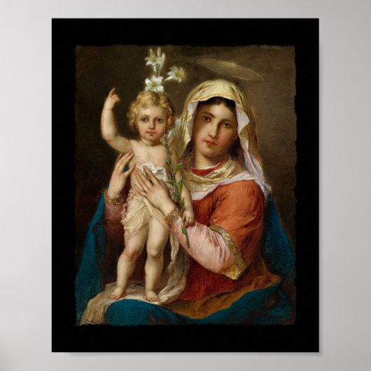 Poster Marie et Jésus avec Lily (Devant)