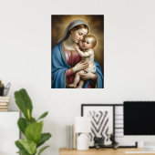 Poster Marie et l'enfant Jésus (Bureau à domicile)